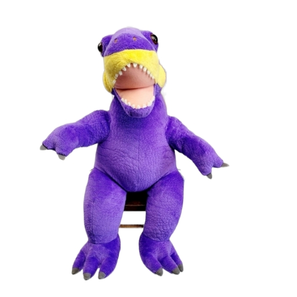 Build a Bear Purple & Yellow T-Rex Plush 2014 Stuffed Dinosaur - Picture 2 of 15